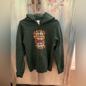 NWT Leaf Peaper Acadia National Park Green Fall zip hoodie women’s small